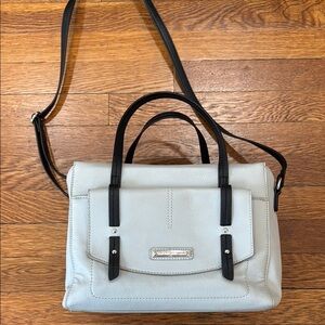 Nine West Gray / Blue Handbag with Structured Design